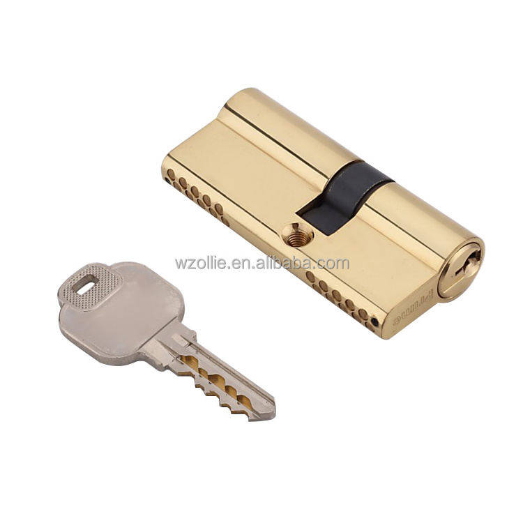 Durable material high quality brass anti-theft top quality set door cylinder security door lock with keys