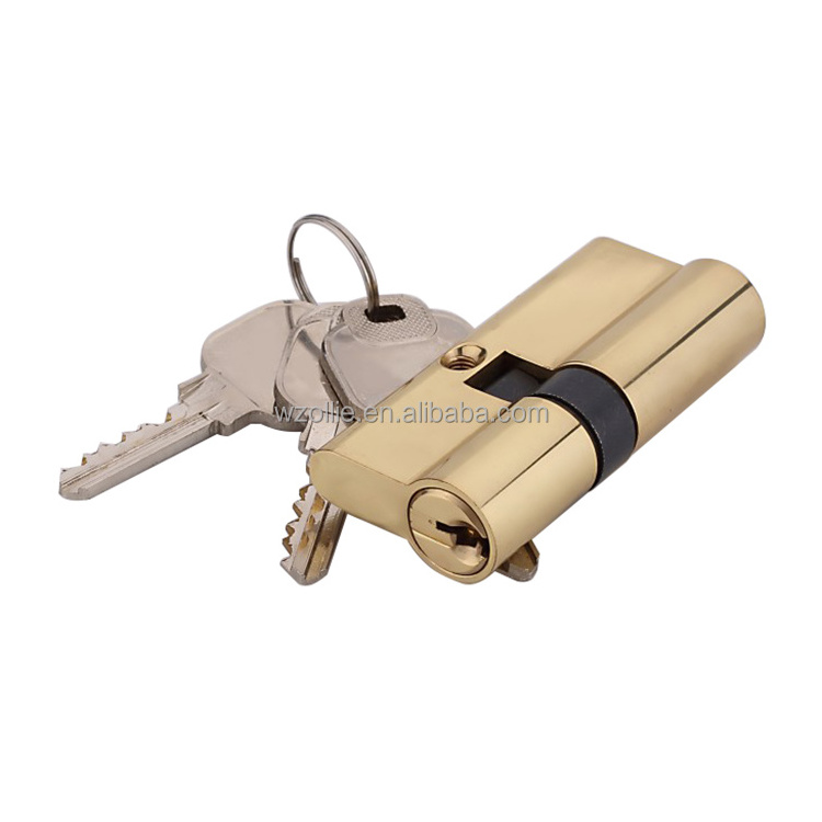 Durable material high quality brass anti-theft top quality set door cylinder security door lock with keys