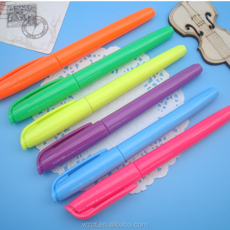 High Quality highlighter Fluorescent pen with 6 colors Office School Supply Stationery High Lighter Pen OT-806