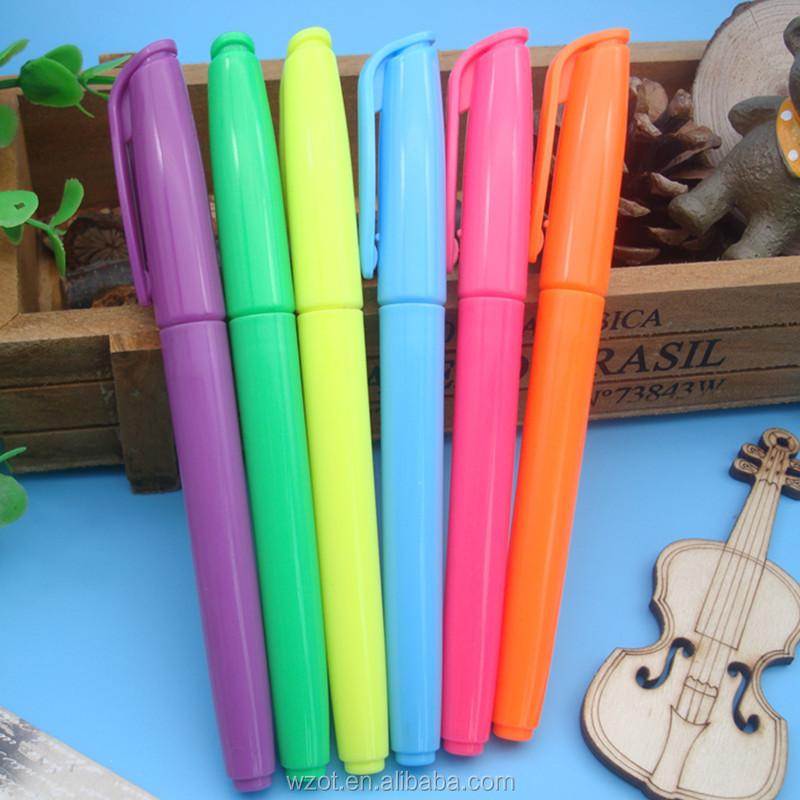 High Quality highlighter Fluorescent pen with 6 colors Office School Supply Stationery High Lighter Pen OT-806