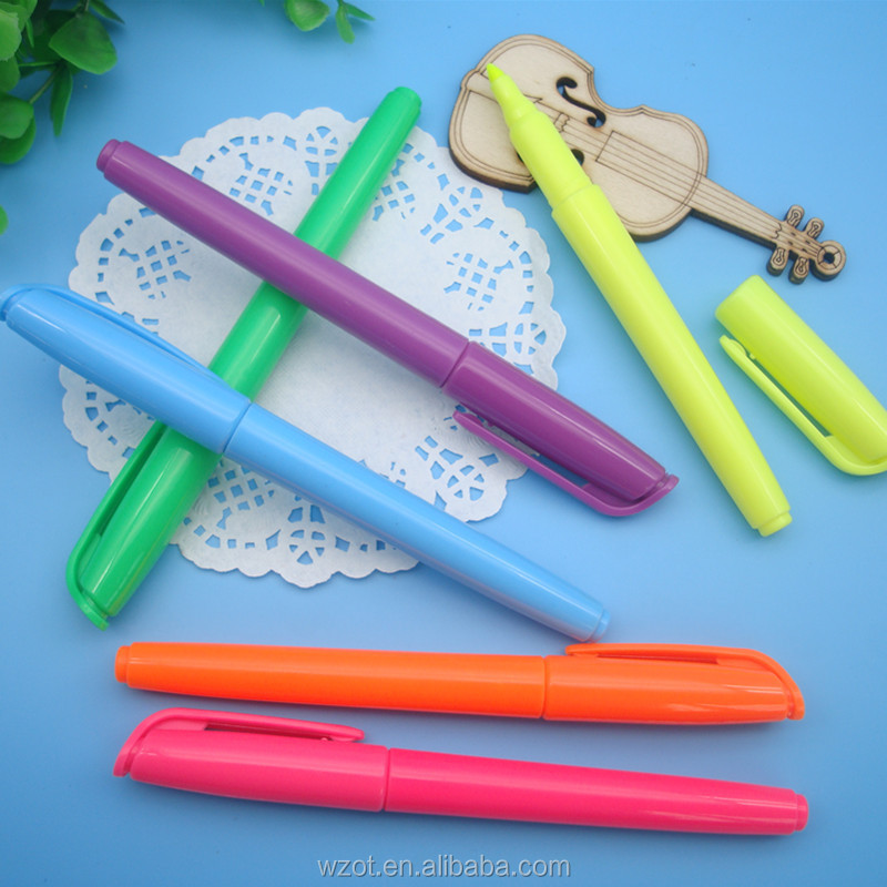 High Quality highlighter Fluorescent pen with 6 colors Office School Supply Stationery High Lighter Pen OT-806