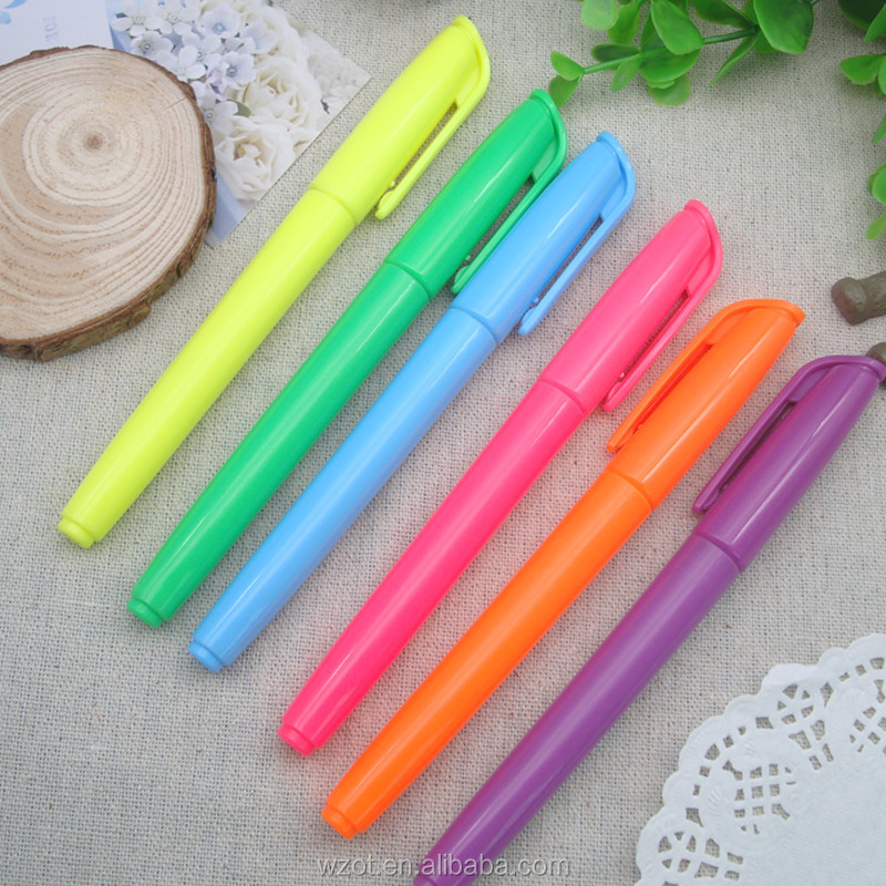 High Quality highlighter Fluorescent pen with 6 colors Office School Supply Stationery High Lighter Pen OT-806