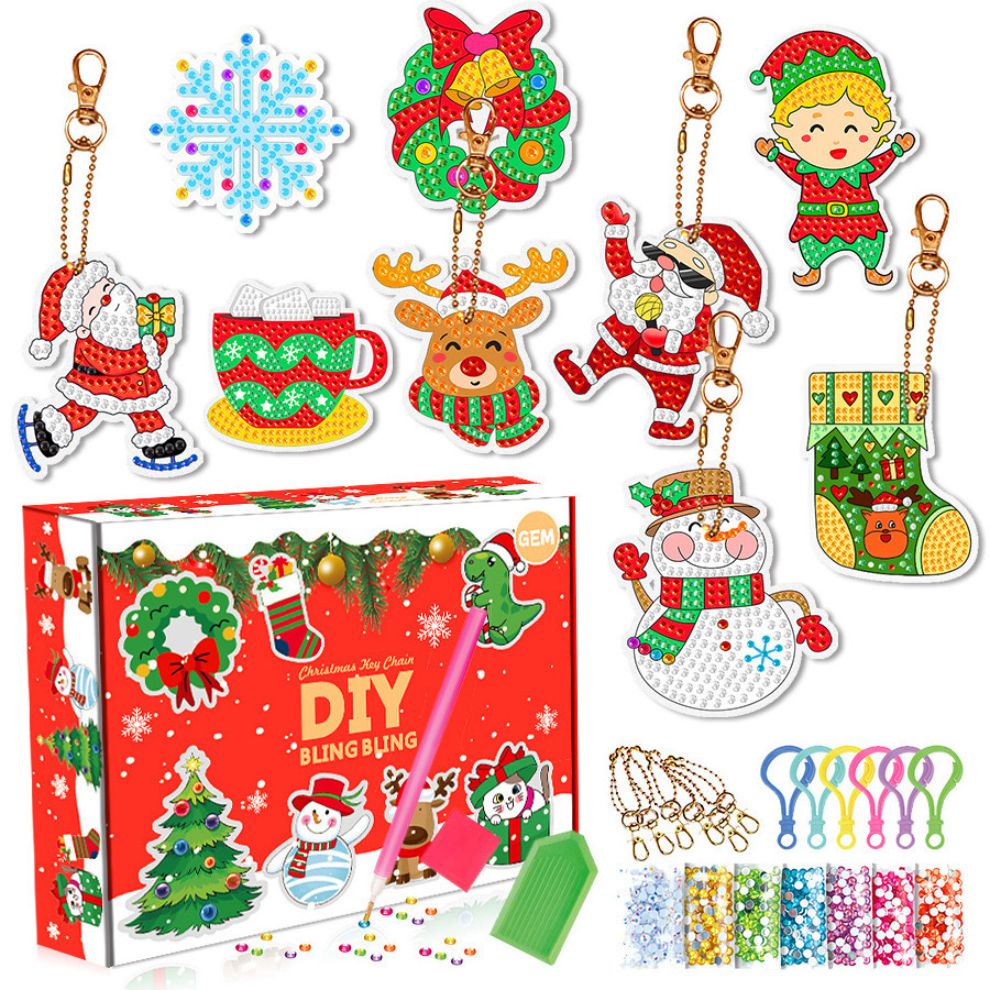 5D DIY Kids Toy christmas Diamond painting Sticker window furniture gift box cup sticker