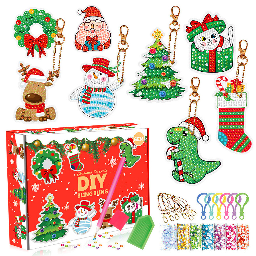 5D DIY Kids Toy christmas Diamond painting Sticker window furniture gift box cup sticker