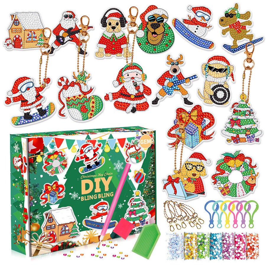 5D DIY Kids Toy christmas Diamond painting Sticker window furniture gift box cup sticker