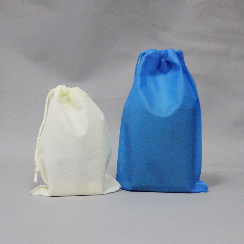 cheap custom reusable nonwoven fabric dust shoe bag eco friendly non-woven cover storage pouch non woven drawstring bag