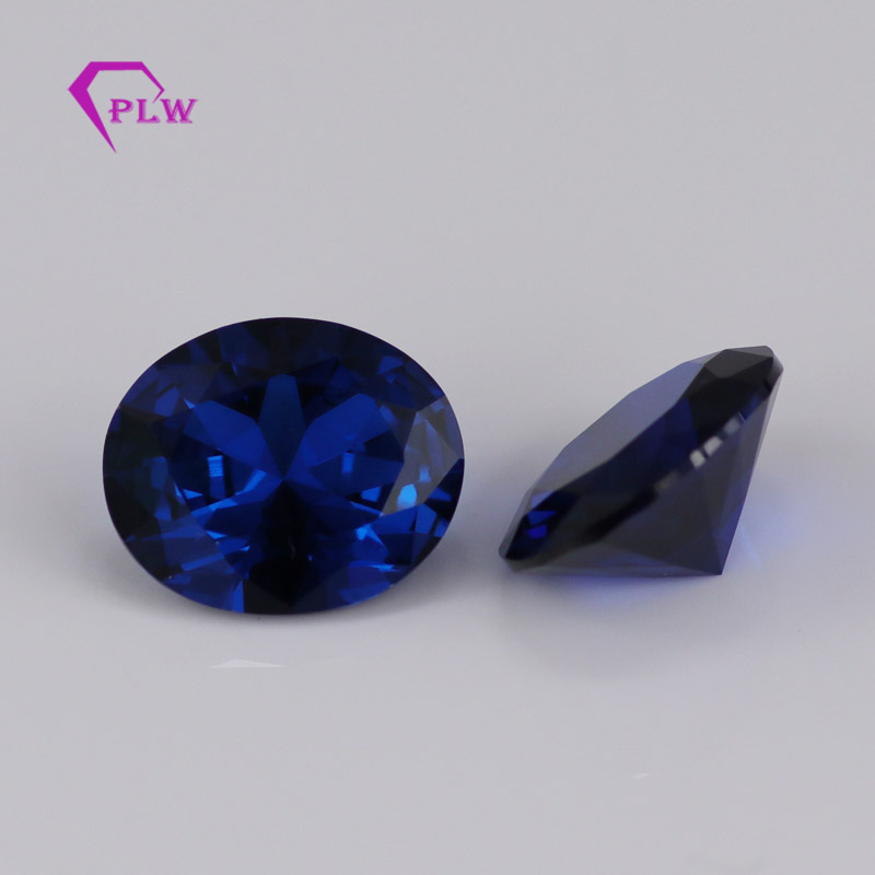 high quality #113 blue 10x12mm oval cut synthetic spinel price per carat for jewelry making