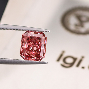 factory price per carat lab created radiant cut 1.5ct to 2ct fancy pink lab grown diamond for jewelry making