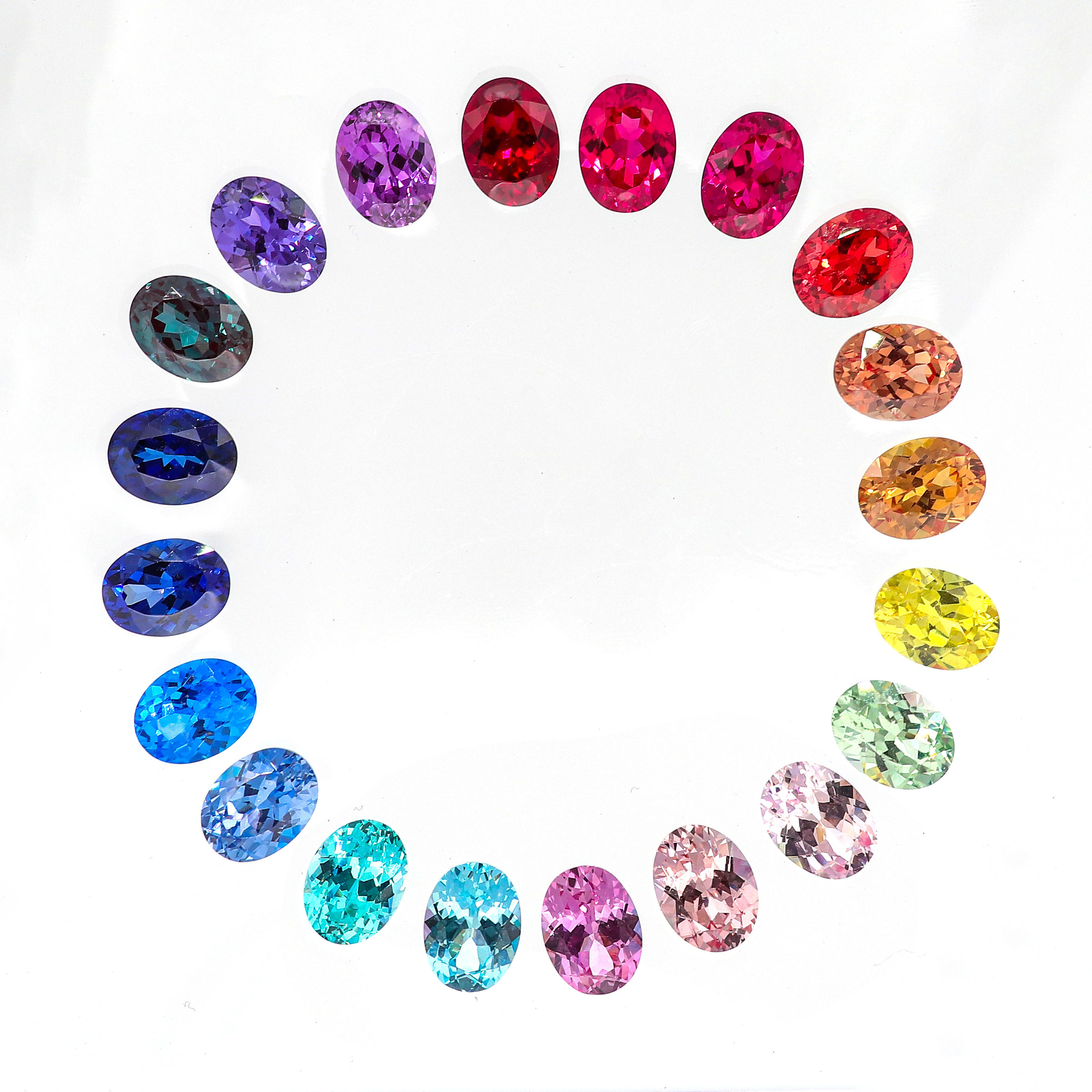 6*8mm oval cut lab grown diamond stock 22 multi color lab gemstone 1.5ct sapphire ruby emerald loose gemstone