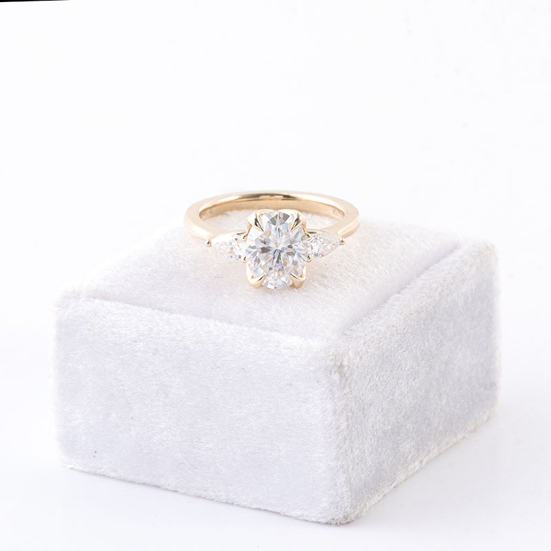 1.5 carat ct moissanite ring 18k gold white gold engagement ring latest gold ring prices