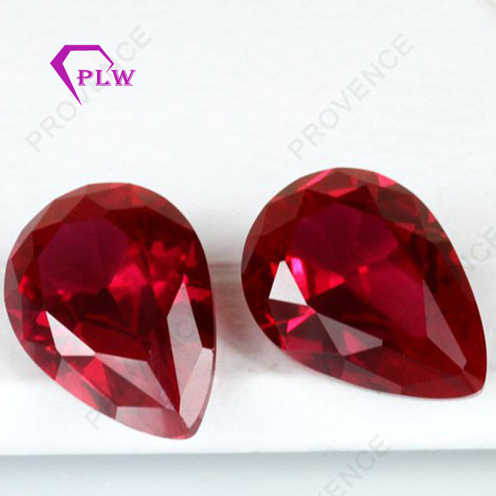 Faceted Oval Synthetic Corundum Myanmar Ruby For Imitation Jewelry