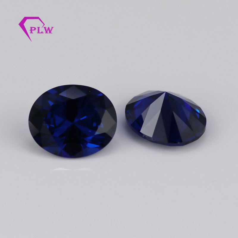 high quality #113 blue 10x12mm oval cut synthetic spinel price per carat for jewelry making