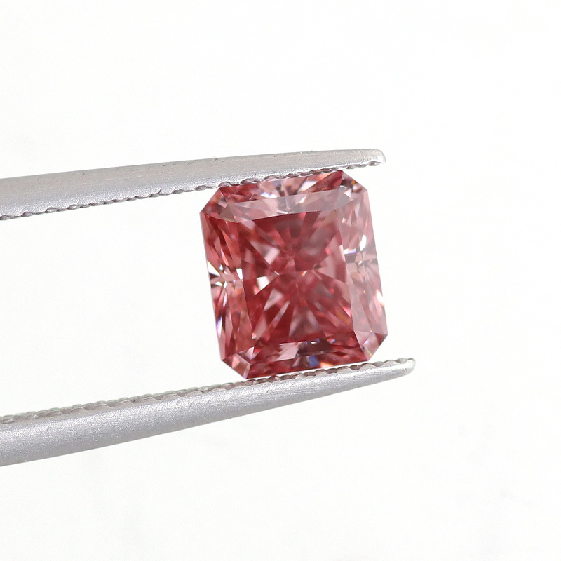 factory price per carat lab created radiant cut 1.5ct to 2ct fancy pink lab grown diamond for jewelry making