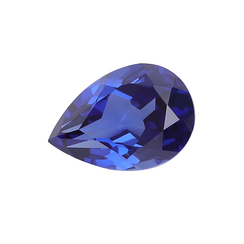 pear cut Beautiful Blue Sapphire loose stone custom for jewelry making Lab Grown Gemstone Synthetic Ruby Stone diamond