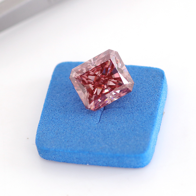 factory price per carat lab created radiant cut 1.5ct to 2ct fancy pink lab grown diamond for jewelry making