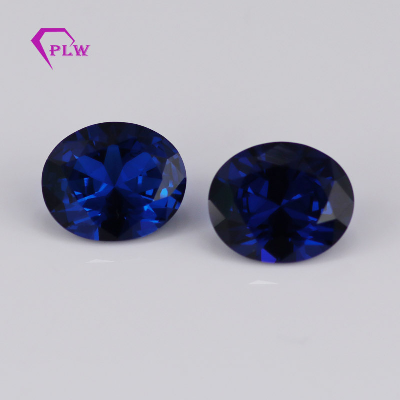 high quality #113 blue 10x12mm oval cut synthetic spinel price per carat for jewelry making