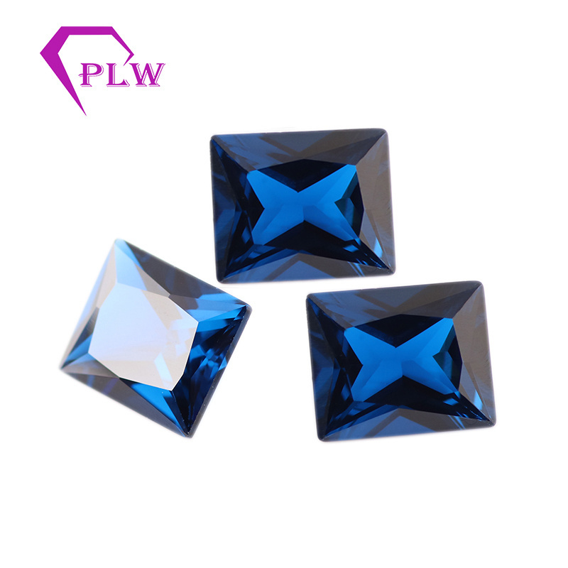 Provence gems 113# blue color rectangle cut synthetic spinel price per carat