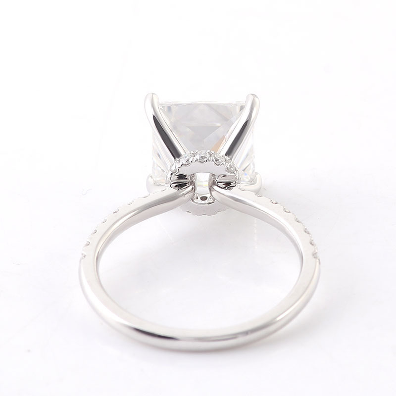 1.5 carat ct moissanite ring 18k gold white gold engagement ring g750 gold moissanite ring