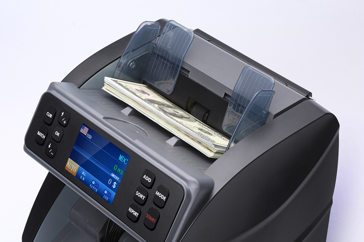 Factory Cheap multi Currency Value mony counter cis  banknote double CIS counter  cash money counter with printer