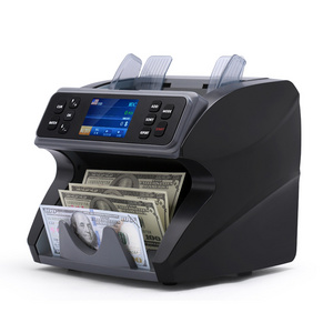 Factory Cheap multi Currency Value mony counter cis  banknote double CIS counter  cash money counter with printer