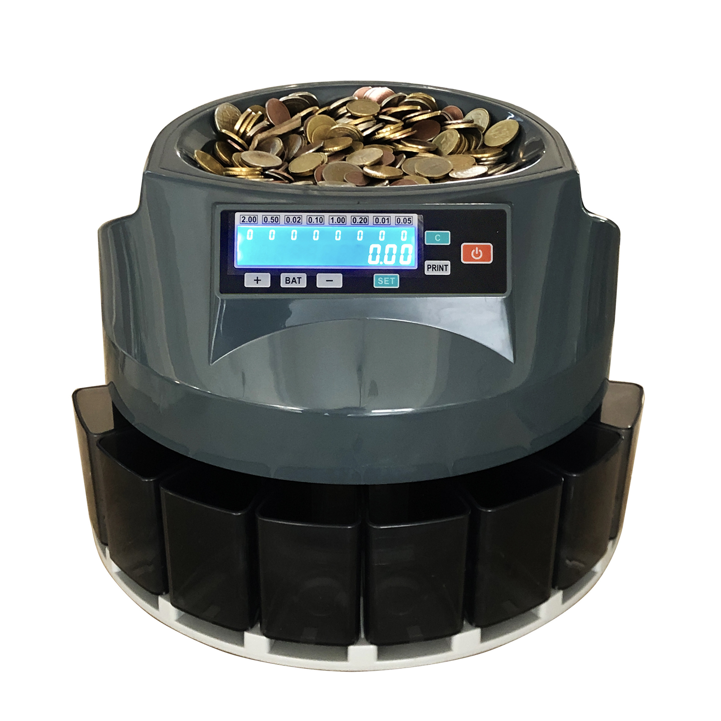 Automatic Coin Sorter and  Counter Machine Large LCD  coin counter industrial  Supports All Denomination of US Coins