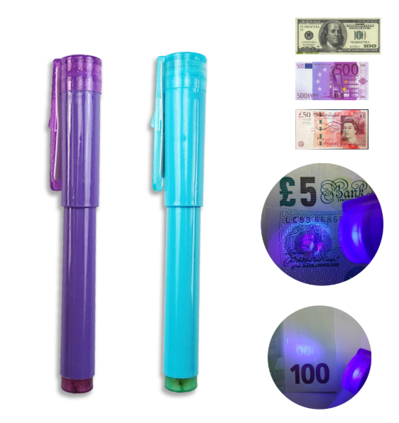 Professional   currency detector pen with UV note currency detector  on US dollars universal money detector pen