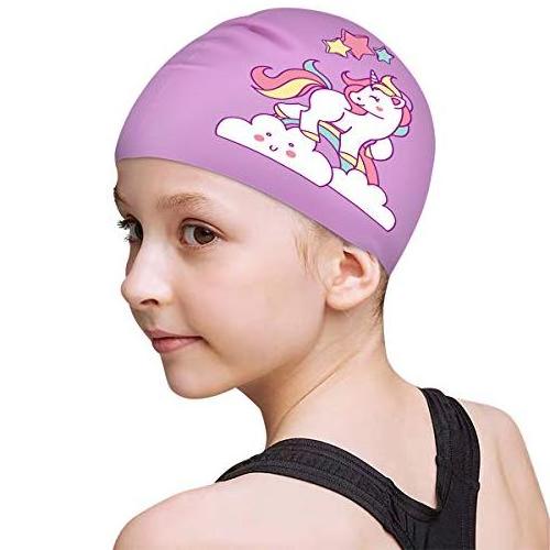 Custom Acceptable Kids Swimming Cap Waterproof High Quality Silicone Hat for Swim Training Swimming Caps