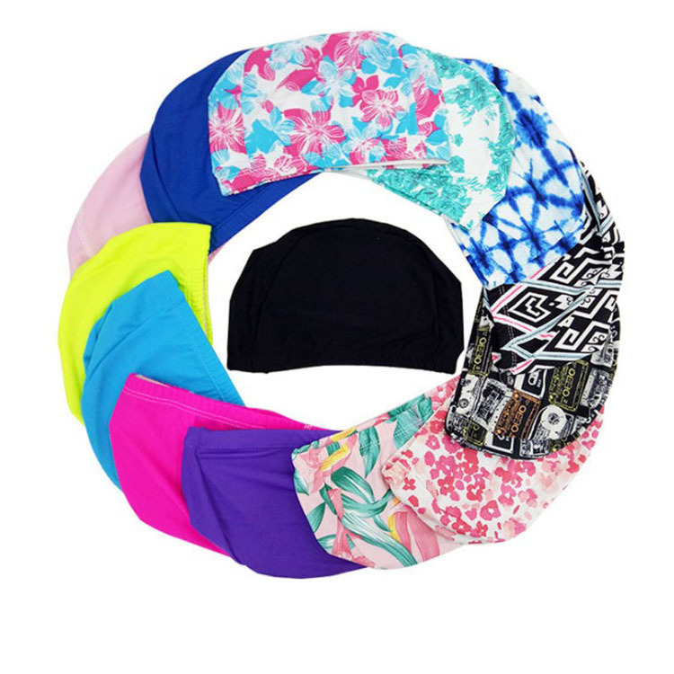 Polyester swimming cap polyester cap, polyester fabric swim cap with lowest price