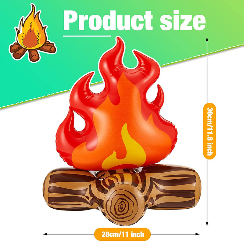 Inflatable Fake Campfire Camping Props Bonfire Party Decor Campfire Inflatable torch model yard decoration props