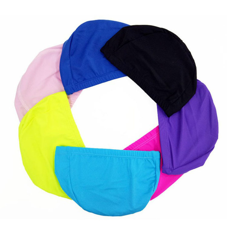 Polyester swimming cap polyester cap, polyester fabric swim cap with lowest price