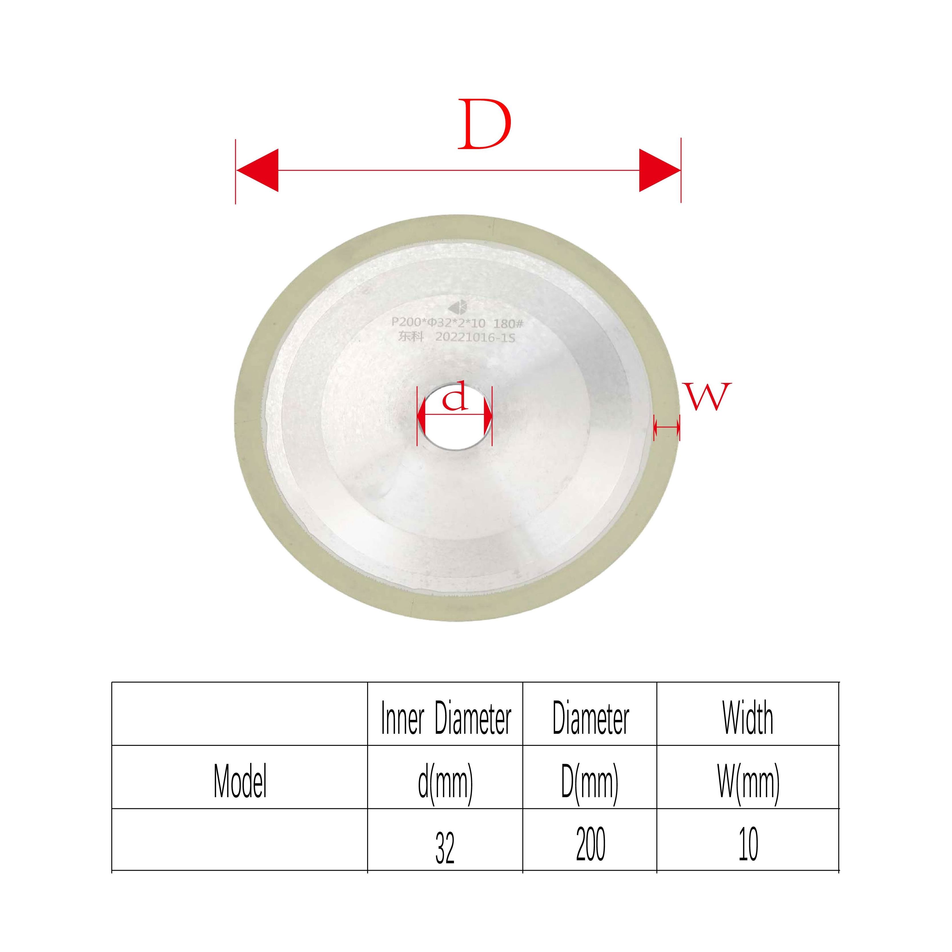 High Quality Cemented Resin Bond Diamond Grinding Wheel 14a1 14F1 Resin Diamond Cbn Wheels For Grinding Chainsaw Blade