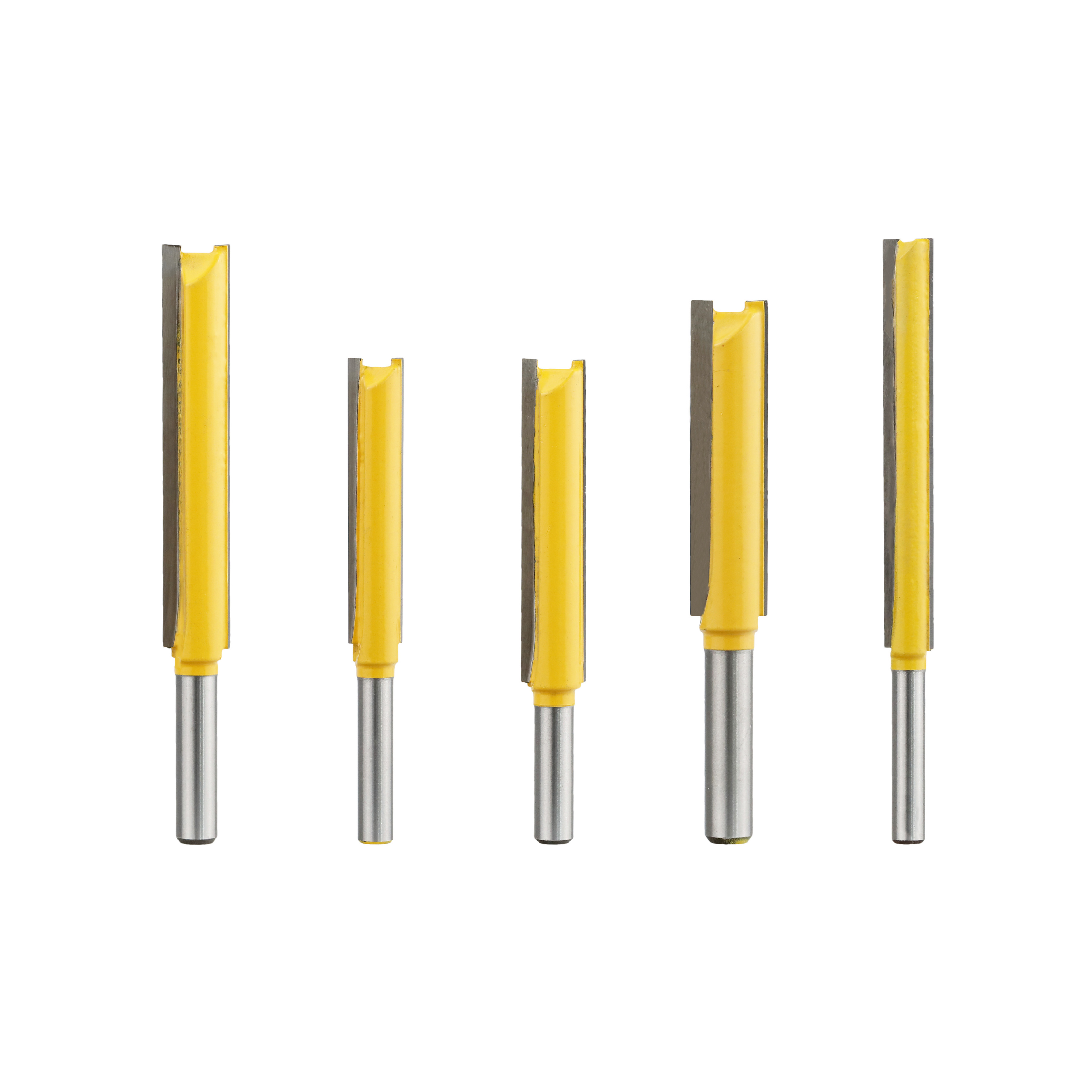 5PC Straight Router Bits Set Milling Cutter Solid Carbide  CNC Router Bit for Wood Tungsten Steel Router Bit