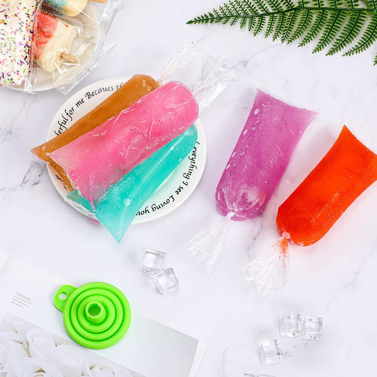 2.8 X 13 Inch Disposable Pop Popsicle Freeze Juice Lolly Yogurt Candy Pouch Ice Cream Cooler Bag