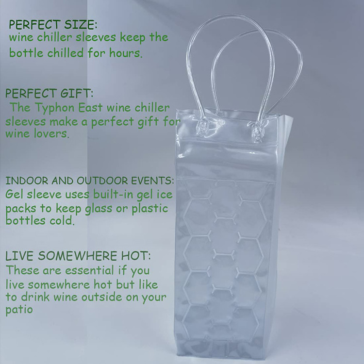 Portable Custom Cute Beach Cool Ice Beer Gel Holder Wine Cooler Bag