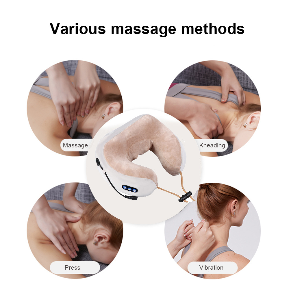 Amazon Wholesale Rechargeable U-Shaped Pillow Electric Massage Products Neck Massage Pillow