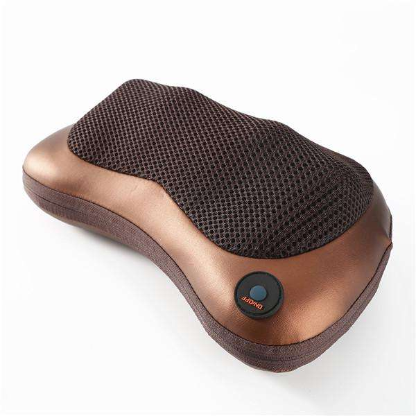 QY-999 3d Kneading Head Cushion Electric Neck Shiatsu Shoulder Back Car Home Rotation Infred Heating Massage Pillow