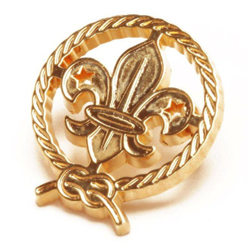 Scout Pin Badge Gold Plated Cut Out Metal Manufacturers China Souvenir Zinc Alloy Badge Brooch Custom