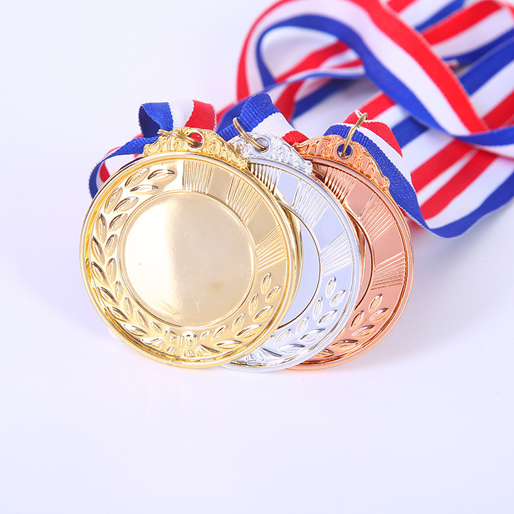 Blank Tournament trophy medals Customized alloy Kindergarten school sports large 65mm medals