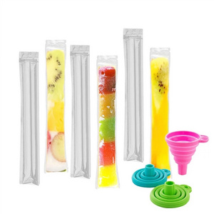 Wholesale Frosted Biodegradable Custom Printed Ice Cream Pop Mould Heat Seal Zipper Frozen Packaging Plastic Popsicle Bag