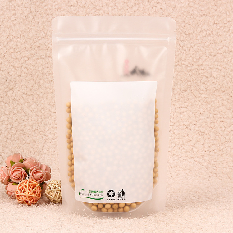 100% Compostable Eco Friendly Cornstarch Stand Up Pouch Dry Food Rice Snack Nut Packaging Plastic Bag Biodegradable Corn Starch