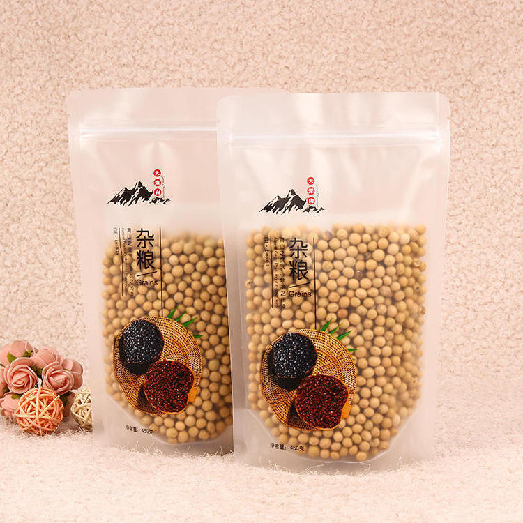 100% Compostable Eco Friendly Cornstarch Stand Up Pouch Dry Food Rice Snack Nut Packaging Plastic Bag Biodegradable Corn Starch