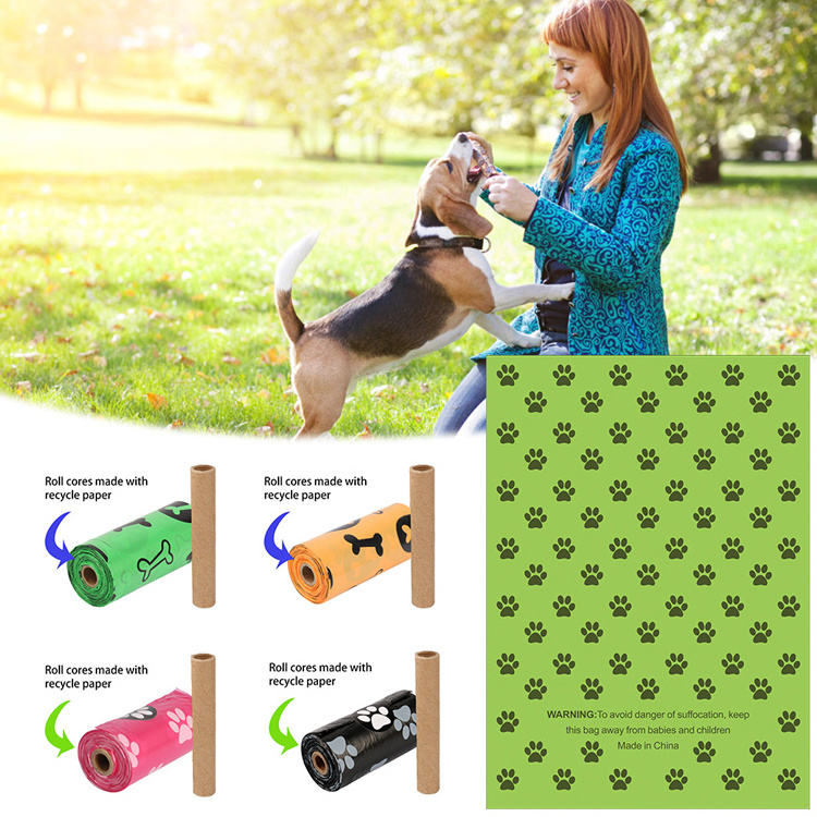 Eco Friendly Pla 100% Biodegradable Small Puppy Pet Outdoor Tools Toilet Cat Garbage Cleaning Shit Pouch Dog Poop Bags