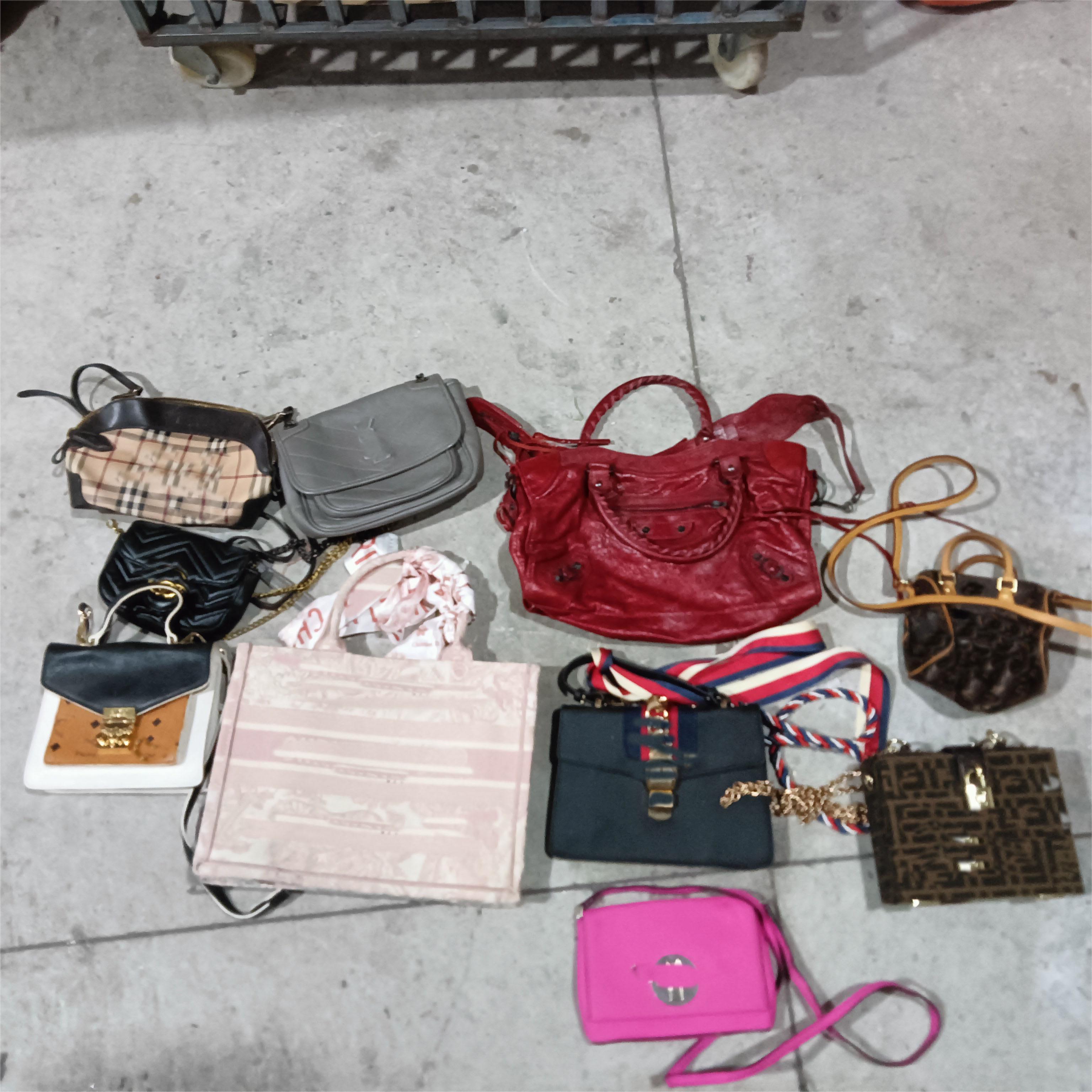 wholesale used branded designer leather handbags preloved mixed bags second-hand bags for ladies