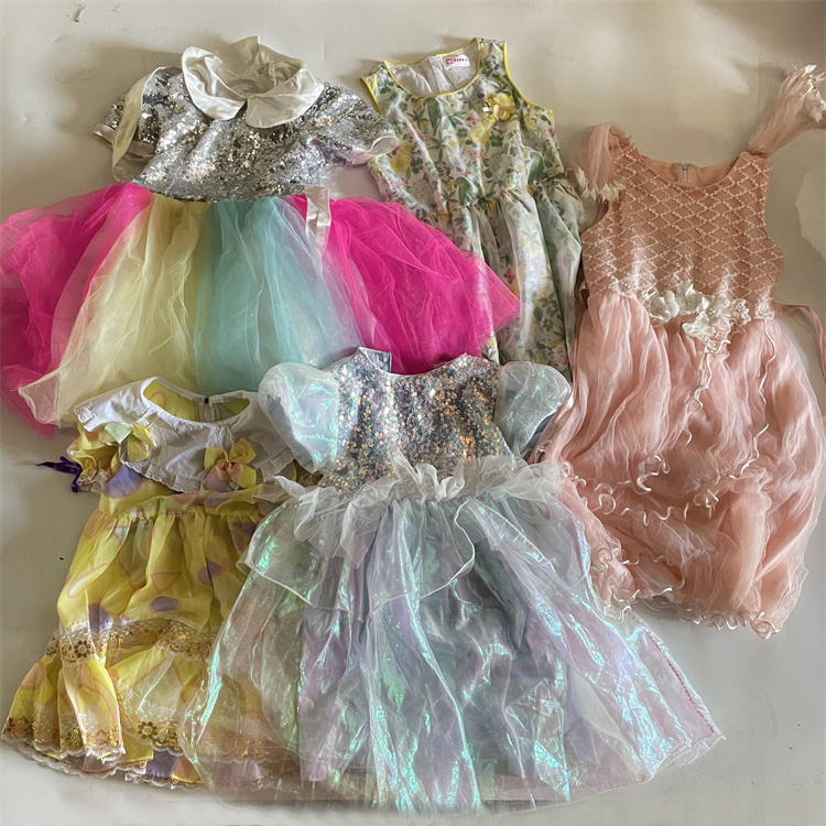 Kids in bales dresses usa 45kg mixed clothing second hand baby bale used designer clothes