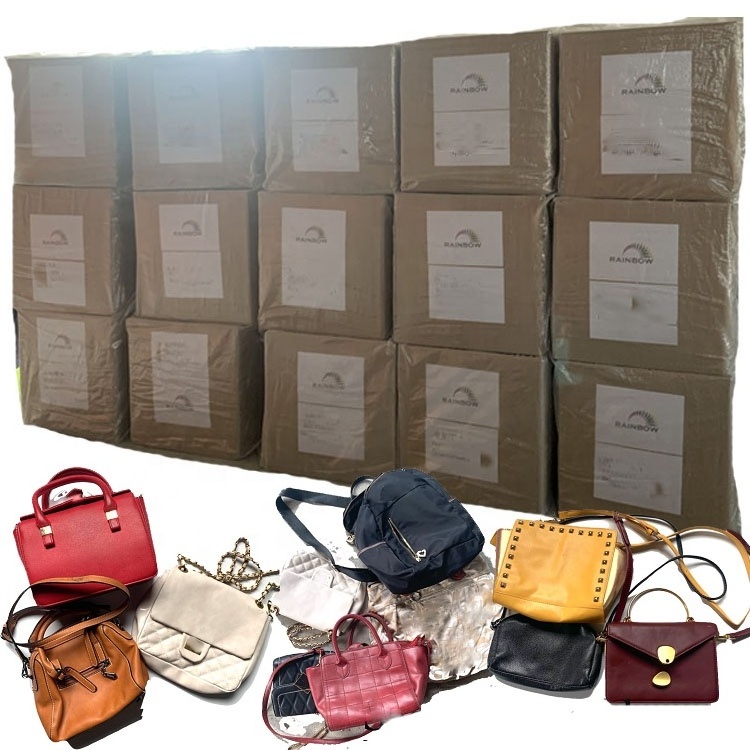 wholesale used branded designer leather handbags preloved mixed bags second-hand bags for ladies