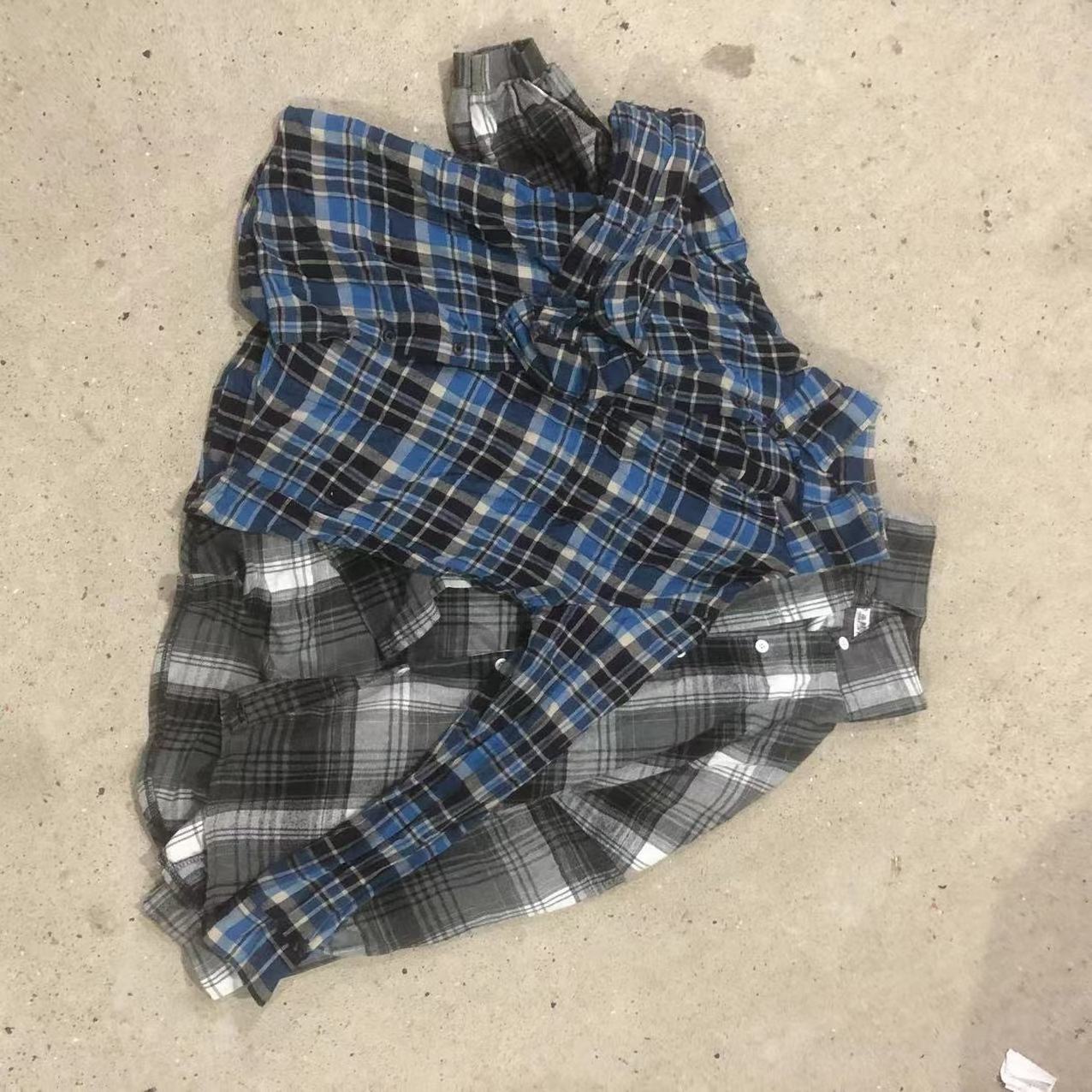 thrift used clothes bulk wholesale of flannel shirt bundle 2nd used winter plaid cotton shirts bales