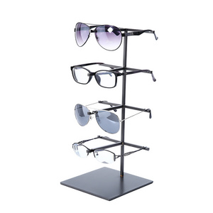 Optical Shop Eyeglass Holder Display Countertop Gold Black Eyewear Sunglasses Stand Glasses Display Rack