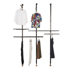 Wall Mounted Clothes Hanger Rack for Clothing Store Metal Clothes Hanger Rack Clothes Rail