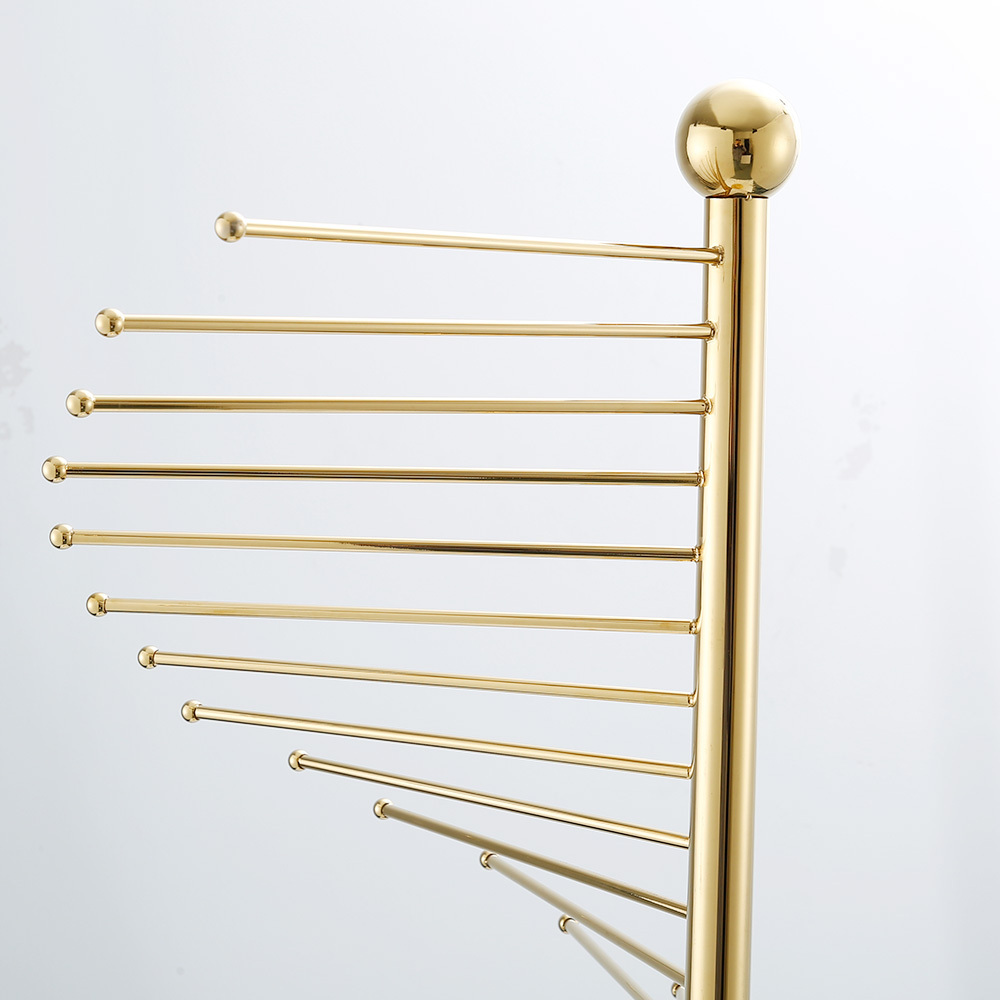 Wholesale Golden floor clothing  stand creative scarf display rack multifunctional round shelf