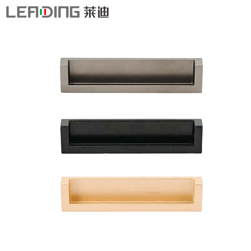 Modern Hidden Furniture Handle Concealed Cabinet Pulls Recessed Kitchen Dresser Wardrobe Closet Pulls Out